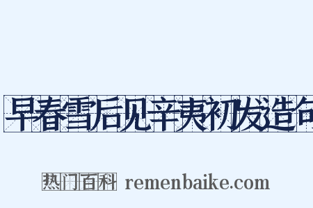 早春雪后见辛夷初发造句是什么意思的图片
